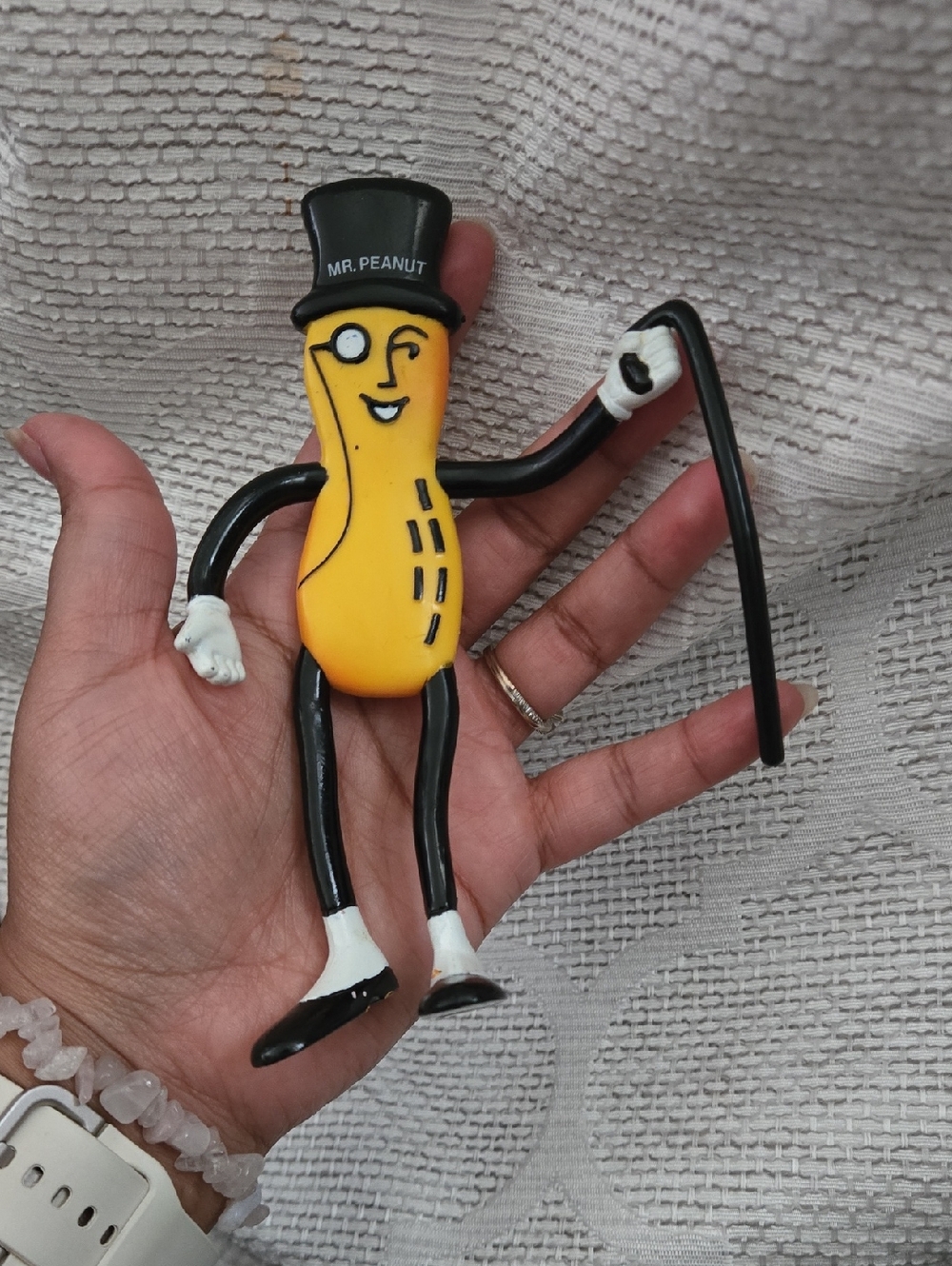 Vintage 1991 Planters Mr. Peanut Bendable Figure Collectable